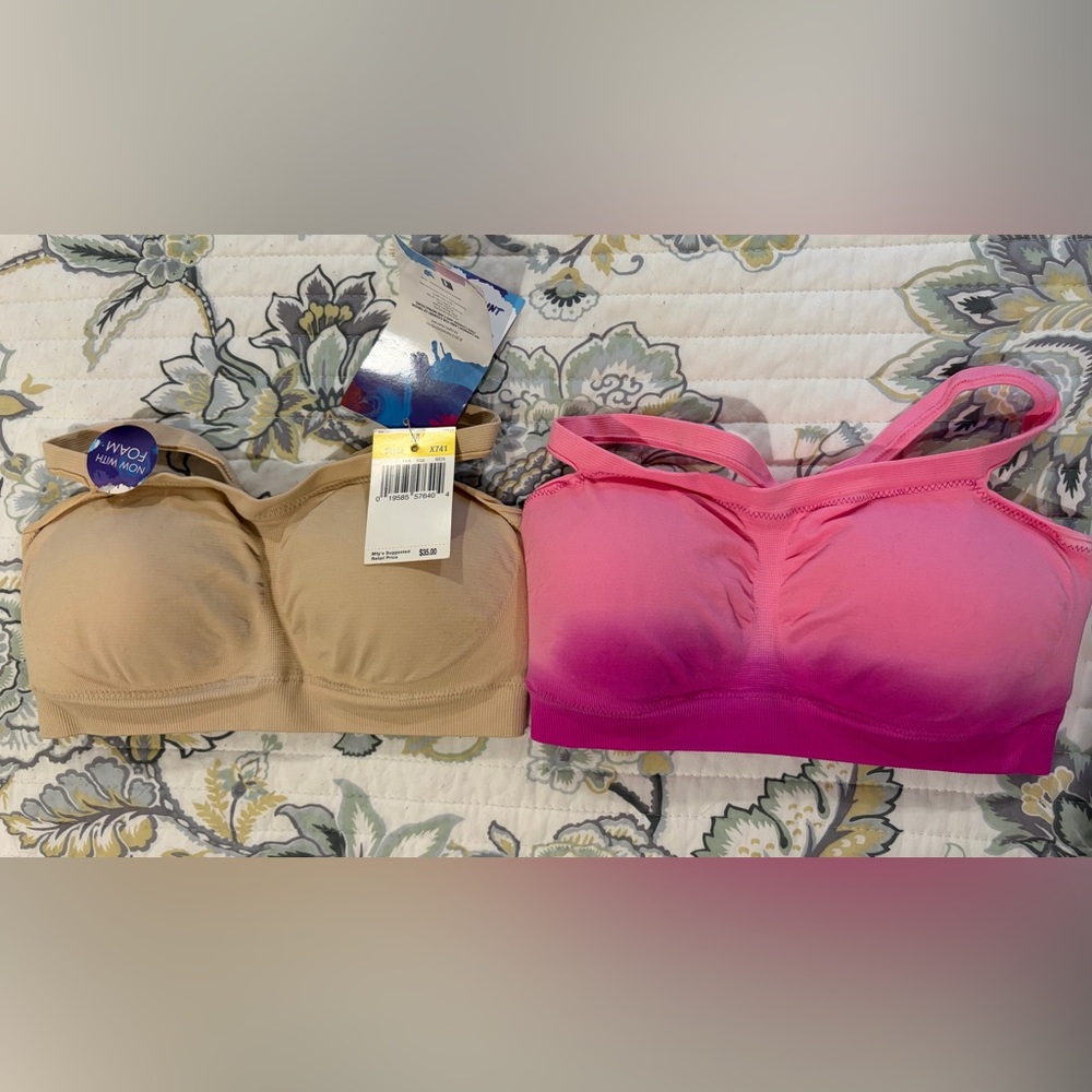 Seamless Comfort Wireless Bra - Pink Ombre and Nude
